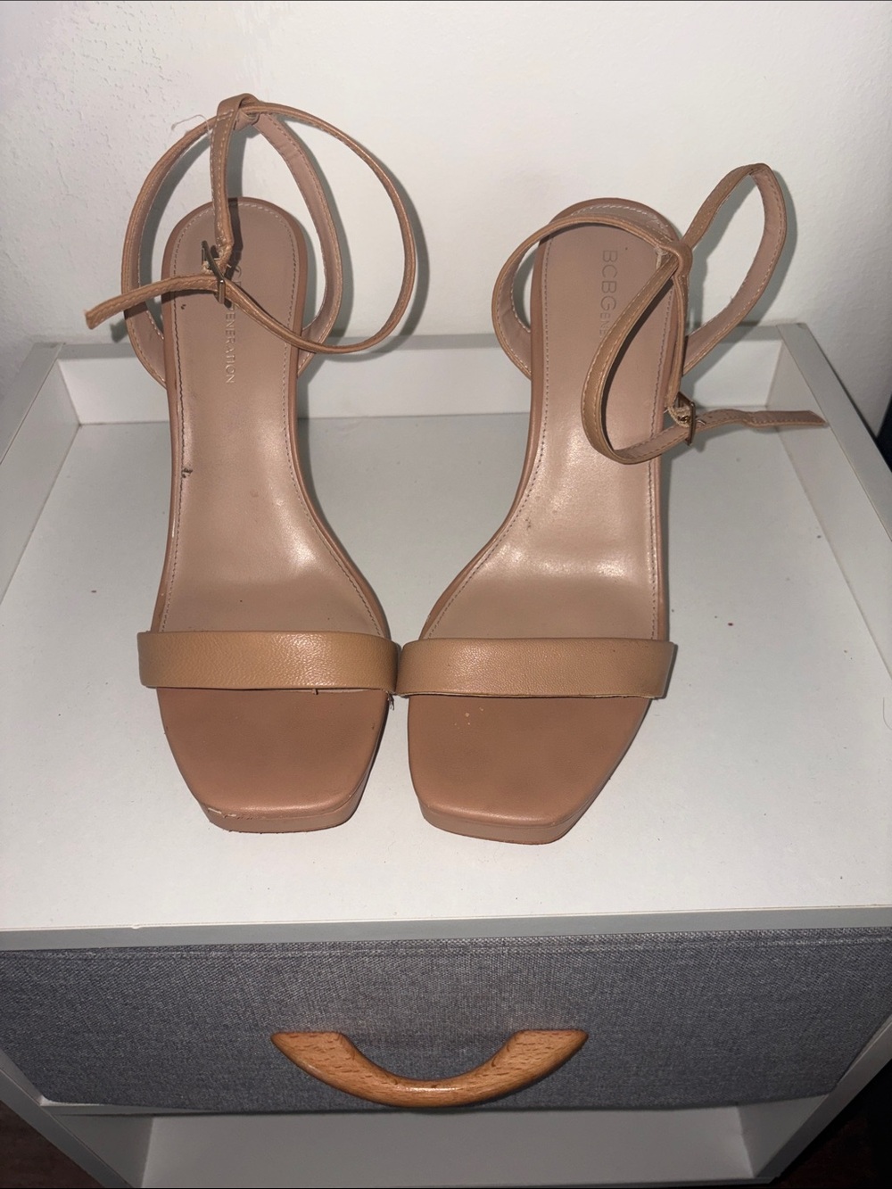 BCBG Generation Ankle-Strap Women’s Sandal in Tan Nude